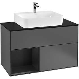 Villeroy & Boch Tvättställsskåp Finion med 2 Lådor Hylla och Bänkskiva för Centrerat F112PDGK