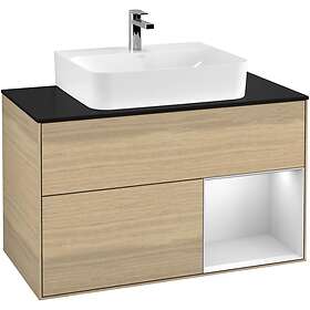 Villeroy & Boch Tvättställsskåp Finion med 2 Lådor Hylla och Bänkskiva för Centrerat G122MTPC