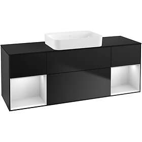 Villeroy & Boch Tvättställsskåp Finion med Två Hyllor och Bänkskiva för Fristående G742MTPD