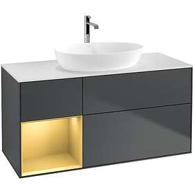 Villeroy & Boch Tvättställsskåp Finion med 3 Lådor Hylla och Bänkskiva för Fristående från Artis Collaro G821HFHG