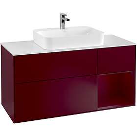 Villeroy & Boch Tvättställsskåp Finion med 3 Lådor Hylla och Bänkskiva för Ytmonterat F421HBHB