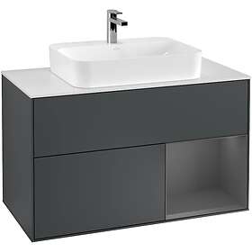 Villeroy & Boch Tvättställsskåp Finion med 2 Lådor Hylla och Bänkskiva för Ytmonterat F371GKHG