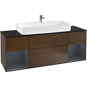 Villeroy & Boch Tvättställsskåp Finion med Två Hyllor och Bänkskiva för Centrerat G212HGGN
