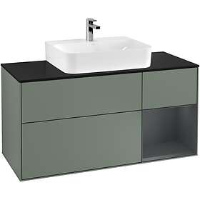 Villeroy & Boch Tvättställsskåp Finion med 3 Lådor Hylla och Bänkskiva för Centrerat F172HGGM