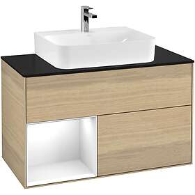 Villeroy & Boch Tvättställsskåp Finion med 2 Lådor Hylla och Bänkskiva för Centrerat G112GFPC