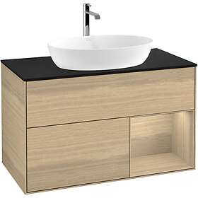 Villeroy & Boch Tvättställsskåp Finion med 2 Lådor Hylla och Bänkskiva för Fristående från Artis Collaro G782PCPC