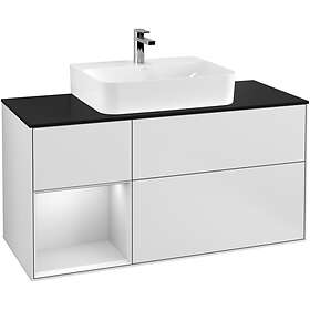 Villeroy & Boch Tvättställsskåp Finion med 3 Lådor Hylla och Bänkskiva för Centrerat G162MTMT