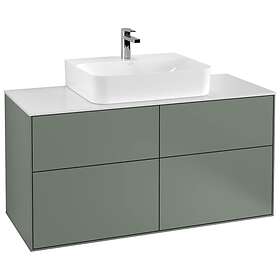 Villeroy & Boch Tvättställsskåp Finion med 4 Lådor och Bänkskiva för Centrerat F13100GM