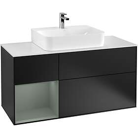 Villeroy & Boch Tvättställsskåp Finion med 3 Lådor Hylla och Bänkskiva för Centrerat F161GMPD