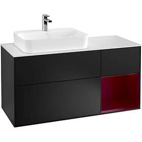 Villeroy & Boch Tvättställsskåp Finion med 3 Lådor Hylla och Bänkskiva för Ocentrerat Ytmonterat G401HBPD