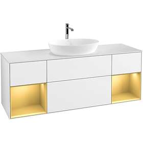 Villeroy & Boch Tvättställsskåp Finion med Två Hyllor och Bänkskiva för Fristående från Artis Collaro G861HFGF