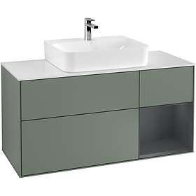 Villeroy & Boch Tvättställsskåp Finion med 3 Lådor Hylla och Bänkskiva för Centrerat G171HGGM