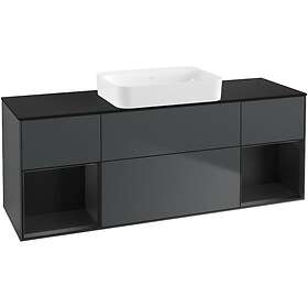 Villeroy & Boch Tvättställsskåp Finion med Två Hyllor och Bänkskiva för Fristående G742PDHG