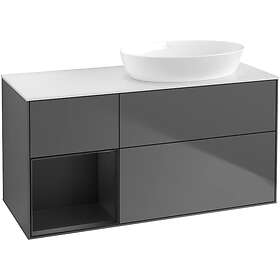 Villeroy & Boch Tvättställsskåp Finion med 3 Lådor Hylla och Bänkskiva för Ocentrerat från Artis Collaro FA41PDGK