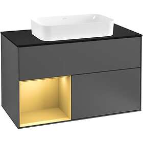 Villeroy & Boch Tvättställsskåp Finion med 2 Lådor Hylla och Bänkskiva för Fristående F242HFGK