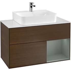 Villeroy & Boch Tvättställsskåp Finion med 2 Lådor Hylla och Bänkskiva för Centrerat G121GMGN