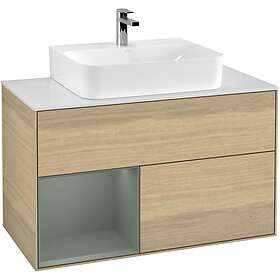 Villeroy & Boch Tvättställsskåp Finion med 2 Lådor Hylla och Bänkskiva för Centrerat G111GMPC