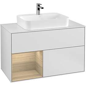 Villeroy & Boch Tvättställsskåp Finion med 2 Lådor Hylla och Bänkskiva för Ytmonterat F361PCMT