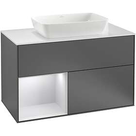 Villeroy & Boch Tvättställsskåp Finion med 2 Lådor Hylla och Bänkskiva för Fristående från Artis Collaro G771GFGK
