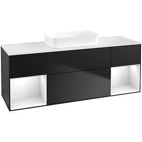 Villeroy & Boch Tvättställsskåp Finion med Två Hyllor och Bänkskiva för Fristående F741GFPD
