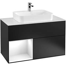 Villeroy & Boch Tvättställsskåp Finion med 2 Lådor Hylla och Bänkskiva för Ytmonterat F361GFPD