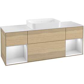 Villeroy & Boch Tvättställsskåp Finion med Två Hyllor och Bänkskiva för Fristående G741MTPC