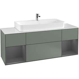 Villeroy & Boch Tvättställsskåp Finion med Två Hyllor och Bänkskiva för Centrerat G211GKGM