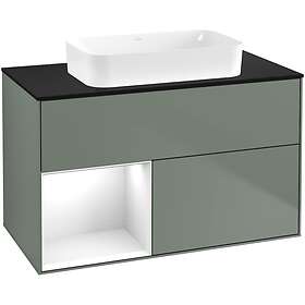 Villeroy & Boch Tvättställsskåp Finion med 2 Lådor Hylla och Bänkskiva för Fristående F652GFGM