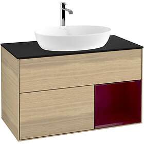 Villeroy & Boch Tvättställsskåp Finion med 2 Lådor Hylla och Bänkskiva för Fristående från Artis Collaro G782HBPC