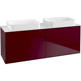 Villeroy & Boch Tvättställsskåp Finion med 4 Lådor och Bänkskiva för Två Fristående G72100HB