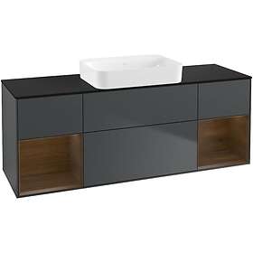 Villeroy & Boch Tvättställsskåp Finion med Två Hyllor och Bänkskiva för Fristående G742GNHG