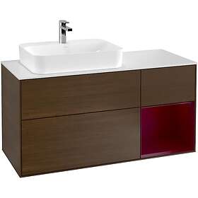 Villeroy & Boch Tvättställsskåp Finion med 3 Lådor Hylla och Bänkskiva för Ocentrerat Ytmonterat F401HBGN