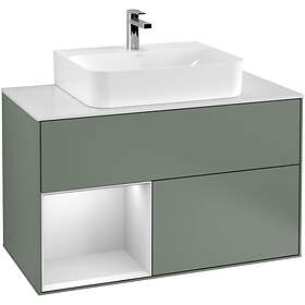 Villeroy & Boch Tvättställsskåp Finion med 2 Lådor Hylla och Bänkskiva för Centrerat F111MTGM