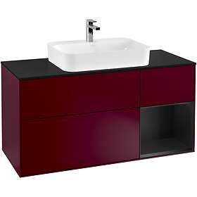 Villeroy & Boch Tvättställsskåp Finion med 3 Lådor Hylla och Bänkskiva för Ytmonterat G422PDHB