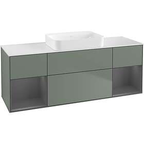 Villeroy & Boch Tvättställsskåp Finion med Två Hyllor och Bänkskiva för Fristående G741GKGM