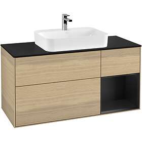 Villeroy & Boch Tvättställsskåp Finion med 3 Lådor Hylla och Bänkskiva för Ytmonterat F422PDPC