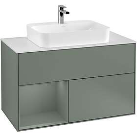 Villeroy & Boch Tvättställsskåp Finion med 2 Lådor Hylla och Bänkskiva för Ytmonterat F361GMGM