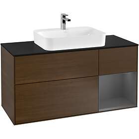 Villeroy & Boch Tvättställsskåp Finion med 3 Lådor Hylla och Bänkskiva för Ytmonterat G422GKGN