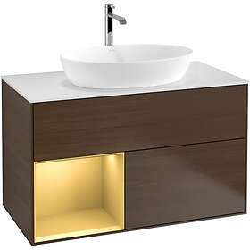 Villeroy & Boch Tvättställsskåp Finion med 2 Lådor Hylla och Bänkskiva för Fristående från Artis Collaro G771HFGN