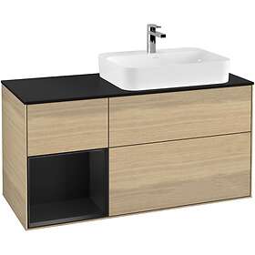 Villeroy & Boch Tvättställsskåp Finion med 3 Lådor Hylla och Bänkskiva för Ocentrerat Ytmonterat G392PDPC