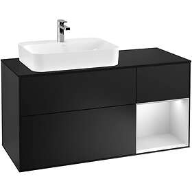 Villeroy & Boch Tvättställsskåp Finion med 3 Lådor Hylla och Bänkskiva för Ocentrerat Ytmonterat G402MTPD