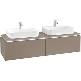 Villeroy & Boch Tvättställsskåp Legato Kompakt 1600 med 2 Lådor för Två Ytmonterade från Finion Memento B767L0VG