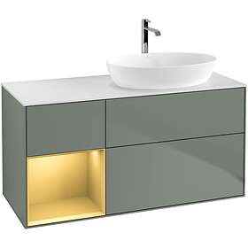 Villeroy & Boch Tvättställsskåp Finion med 3 Lådor Hylla och Bänkskiva för Ocentrerat från Artis Collaro GA41HFGM