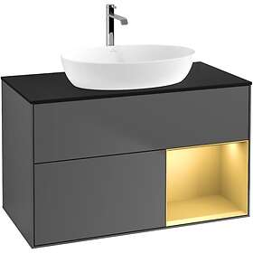 Villeroy & Boch Tvättställsskåp Finion med 2 Lådor Hylla och Bänkskiva för Fristående från Artis Collaro GA22HFGK