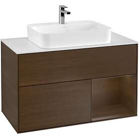 Villeroy & Boch Tvättställsskåp Finion med 2 Lådor Hylla och Bänkskiva för Ytmonterat G371GNGN