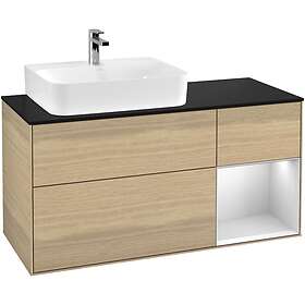 Villeroy & Boch Tvättställsskåp Finion med 3 Lådor Hylla och Bänkskiva för Ocentrerat F152MTPC