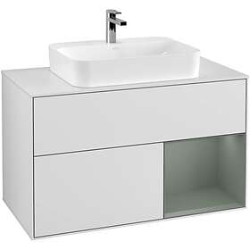 Villeroy & Boch Tvättställsskåp Finion med 2 Lådor Hylla och Bänkskiva för Ytmonterat F371GMMT