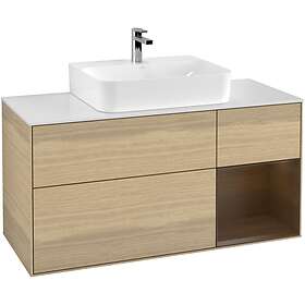 Villeroy & Boch Tvättställsskåp Finion med 3 Lådor Hylla och Bänkskiva för Centrerat F171GNPC