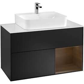 Villeroy & Boch Tvättställsskåp Finion med 2 Lådor Hylla och Bänkskiva för Centrerat F121GNPD