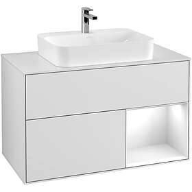 Villeroy & Boch Tvättställsskåp Finion med 2 Lådor Hylla och Bänkskiva för Ytmonterat G371GFMT